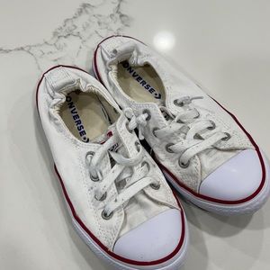 Cinched White Converse
